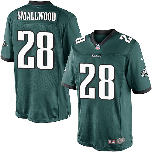 Youth Elite Wendell Smallwood Nike Jersey Midnight Green Home - #28 NFL Philadelphia Eagles